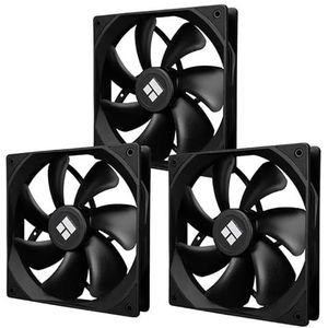 TR-Thermalright TL-C14C X3 140 mm CPU PWM ventilator, 1500 tpm stille koeling, zwarte CPU-ventilator 3-pack, groot luchtvolume 75,8 CFM, kan worden gekoppeld met chassis/CPU-koeler