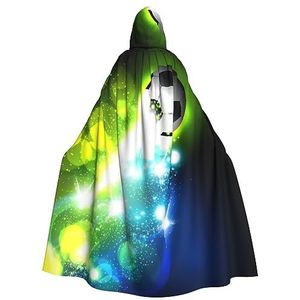 OPSREY Cool Voetbal Gedrukt Volwassen Hooded Poncho Volledige Lengte Mantel Gewaad Party Decoratie Accessoires