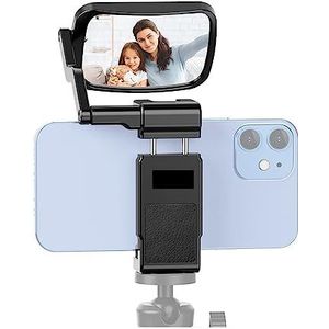 Teleprompter, Flip Mirror Kit Telefoon Camera Periscope Vlog Selfie Beugel Telefoon Clip Met Koude Schoen Universeel, Online onderwijs livestreaming