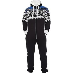 Juicy Trendz Unisex bedrukte en effen onesies voor heren, jumpsuits met azteekse print voor volwassenen, alles-in-één stuk pyjama, onesies met capuchon met ritssluiting voor dames en heren