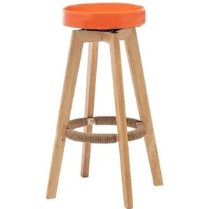 Barkruk Bistrokruk Barkrukken Barkruk 360° Draaibare Barkruk Houten Tegenkrukken Hoge Krukken Barstoel Met Voetensteun Barstoelen Keukenstoelen(C)