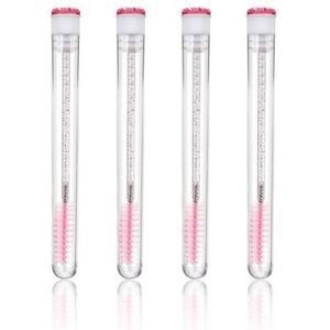 Wimperborstels, 4 Stuks Draagbare Wimperborstels, Kristallen Mascara Staven, Lege Mascarabobe, Wimperborsteltubes, Voor Wimperverlenging