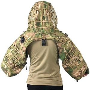 Fans Field Sniper Ghillie kleding buitensporten jacht oorlogsspel camouflage geruite doek slijtvaste ademende tops (kleur: CP, maat: één maat)