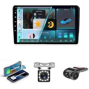Dubbel Din Auto Stereo Compatibel Met Apple Carplay Android Auto Voor Audi A3 8P 2003-2013 Plug En Play AM/FM Autoradio Back-up Camera, Stuurbediening, Spiegel Link(NF-3 4G WIFI 2G+32G)