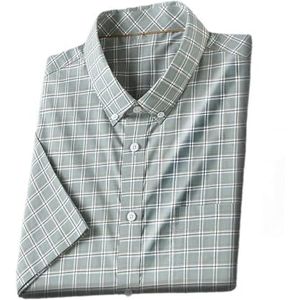 Heren Dunne Plaid Korte Mouw Shirts Mannen Zomer Klassieke Mode Eenvoudige Pocket Shirts Mannelijke Kleding Shirts, En8, 4XL