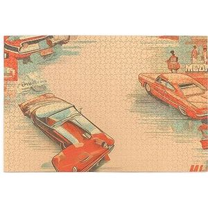 Poster Auto Puzzel 1000 Stuk Volwassen Jigsaw Puzzel, Puzzel, Games, Home Decor (74,9 cm X 50 cm)