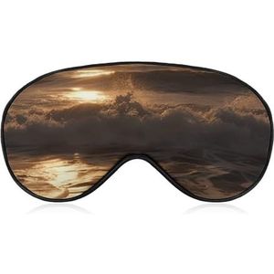 The Waves are Moving Sleep Mask Zacht Comfortabel Oogmasker met Verstelbare Riem Oogbedekking Oogschaduw voor Mannen Vrouwen Werk Reizen