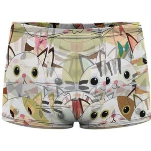 Leuke Witte Kitty Kat Heren Boxer Slips Sexy Shorts Mesh Boxers Ondergoed Ademend Onderbroek Thong