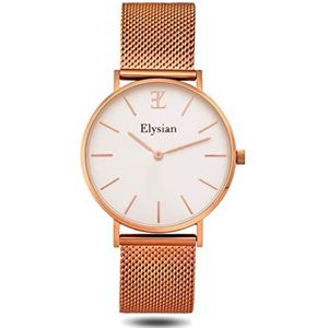 Elysian Rose Gouden Dames Horloge met Mesh Horlogeband 36mm