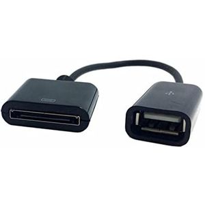 15CM Docking 30-pins Vrouwelijk Naar USB 2.0 Vrouwelijk Data Charge Korte Kabel Dock 30P Donker &besneeuwd (Size : 15CM, Color : Svart)