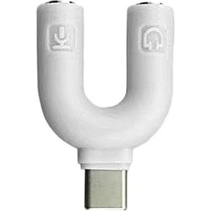 JAMNGHB Dubbele Hoofdtelefoon Adapter U-vormige Connectoren Voor Smartphones Tabletten Maakt Gedeelde Playbacks Clear Voice Chatten Dubbele Adapter