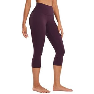 CRZ YOGA Womens Butterluxe Hoge Taille Lounge Legging 19 Inches met Workout Leggings Botery Zachte Capris Yoga Broek Donker paars S
