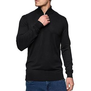 Indicode Heren Frankie Knit Sweater | Gebreide trui met opstaande kraag Black L