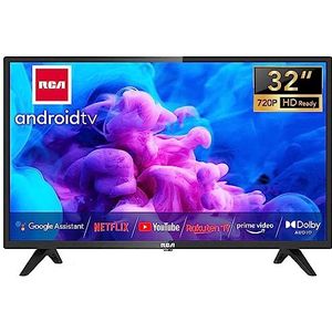 RCA Smart TV 32 inch (80 cm) HD-televisie Android TV Triple Tuner Dolby Audio Google Play Store Youtube Netflix DAZN Disney+ Google Assistant WiFi Bluetooth (2023)