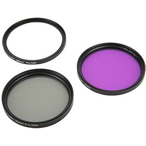 Entatial UV CPL lensfilterset, camera UV CPL lensfilter meervoudig gecoat corrosiebescherming aluminium frame waterdicht anti-fouling voor digitale camera (52 mm (1485))