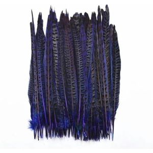 10 stks/partij natuurlijke gekleurde vrouwelijke fazantenveren voor decoratie 25-30 cm ambachten accessoires fazantenveren decor DIY carnaval-koningsblauw