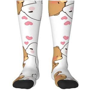 Witte beer bruine beer volwassen grappige 3d sokken crew sokken nieuwigheid sokken gag geschenken, zachte gezellige sokken., 1 zwart, Eén Maat