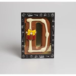 Luxe Gedecoreerde Chocolade Letter Melk D - 240 Gram