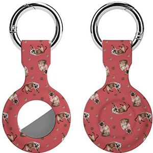 Siamese Katten Met Strikken Siliconen Case Voor Airtags Met Sleutelhanger Beschermhoes Airtag Finder Accessoires Houder