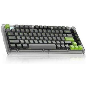 ZIPFORCE Draadloze Mechanische Toetsenbord, 81 Toetsen Hot Swappable met Knob, RGB Achterlicht, 2.4GHz/USB-C/BT5.0 Gaming Toetsenbord, PBT Toetsenkapjes, 100 miljoen Slagen Levensduur