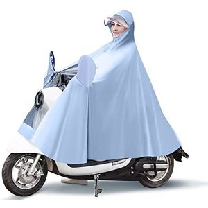 Fietsregenjas Poncho ，Waterdichte Poncho，Raincoat, Waterdichte elektrische fiets motorfiets regenjas, unisex dubbel met verstelbare capuchon en spiegelhoes, roze, 5XL (Kleur: Wit, Maat: 5XL) (Color :