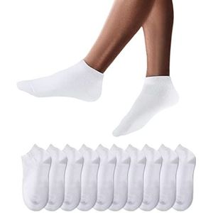 YouShow Sportsokken Sokken Heren Dames 10 Paar Katoen Trainer Sokken Uniseks Gewatteerde Enkel Hardloopsokken Atletische Wandelen