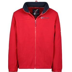 Geographical Norway Tamazonie Men Distribrands Fleecejack voor heren, warm, dik, ritssluiting, warm, voor de winter, zacht, lange mouwen, Rood, XXL