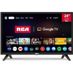 RCA Smart TV 24 - inch (60 cm) Google TV HD met Triple Tuner (DVB - T/T2 - C - S/S2), WiFi, Prime Video, Netflix, Google Play Store, DAZN, Disney+ [Mod. 2025]