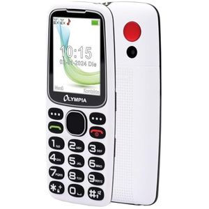 Olympia Star Mobiele telefoon voor senioren, comfortabele mobiele telefoon met grote toetsen, lcd-kleurendisplay, SOS-knop, seniorenmobiele telefoon zonder contract, handsfree-functie, bluetooth,