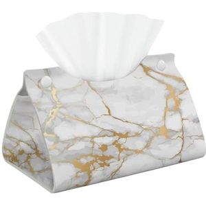 Wit Marmer Goud Patroon, Lange Tissue Box Cover Tissue Box Houder Tissue Dispenser Tissue Houder