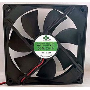 LMNCBVYA POWERYEAR 120mm Cooling Fan - 12V 0.26A 2-Pin PC Fan for Efficient Cooling