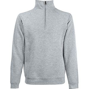 Fruit of the Loom Sweatshirt met ritssluiting voor heren, grijs (Heather Grey 123), M