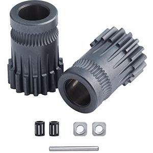 BZ 3D RNC Nitrogen-Based Chain Nano Coating Dual Drive Gear Extruder Kit Upgrade For Prusa 3D Printer MK2/MK2.5/MK3 Extruder For Dual Drive Dual Gear Extruder.（Type 2）