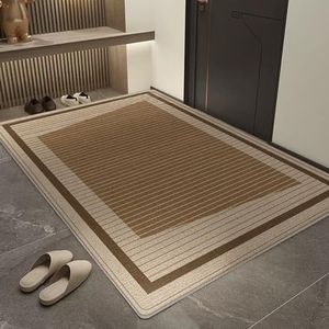 DIWANAE Moderne Zachte Luxueuze Vloerkleden, Wasbaar Antislip Crèmetapijt voor Keuken Woonkamer Slaapkamer Kantoor Eetkamer (Color : B, Size : 100 * 120CM)