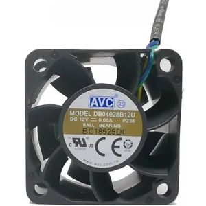Voor AVC DB04028B12U ventilator 4cm 4028 40x40x28mm 12V 0.66A Dubbele kogellagers 4-draads 4-pins PWM Server Power Luchtstroom KOELING
