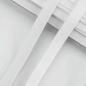 10/20M 12mm BH-band Elastische band Ondergoed Schouder Rubberen banden voor het naaien van broekriemen Stretch Nylon Webbing DIY Accessoires-Wit-12mm-20Meters