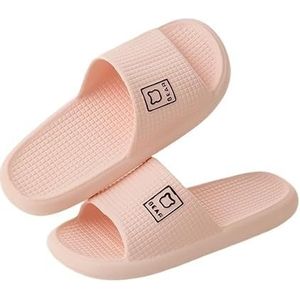 Non-slip Bathroom Slippers,Soft Slippers,Indoor And Outdoor Platform Pool Slippers Shower Slippers (Color : Pink, Size : 36-37)