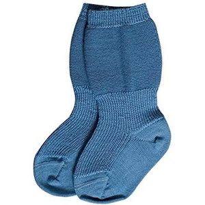 Grödo, Meisjes en jongens spekbeen babysok van 100% biologische scheerwol, bergblauw, 86-92