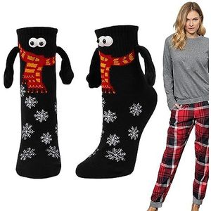 Magnetische sokken om je handen vast te houden, kerstsokken, vriendschaps-hands-in-handsokken, grappige kerstsokken, magnetische handhoudsokken, ademend, geschenksokken Holdes