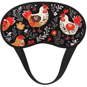 Schattig haan kippen slaap oogmasker voor vrouwen mannen zacht en comfortabel slaapmasker verduisterende slaap oogdekking voor reizen yoga dutje ploegendienst werk