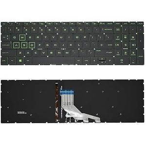 Verlicht Russisch/Amerikaans toetsenbord voor HP Pavilion 15-CW DR EC CX DK DA DY CS DW 17-BY CA(US Green Backlit)