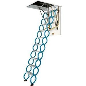 zolderladder Zolder Telescopische Ladder Installatieladder Verborgen Telescopische Ladder Vouwladder Tot 3.5m/140in Thuistrap Ladders Antislip