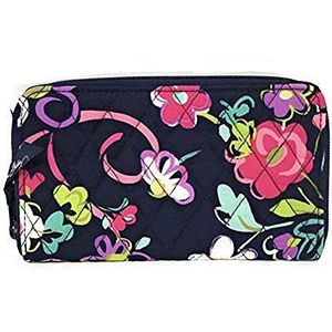 Vera Bradley Akkordion Wallet (linten met roze interieur), Blauw