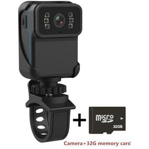 Lichaamscamera High Definition Infrarood Nachtzicht Sportcamera Met WiFi Hotspot Camera 1080p High-definition Waterdichte Autorecorder (Color : Camera 32G card, Size : 1)