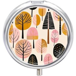 Pillendoosje Reizen Pil Organizer Modern Grafisch Ontwerp Gedrukt Leuke Pillendoos Handige Pillendoos Geschikt om in zakken en zakken te worden geplaatst