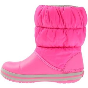 Crocs Winter Puff Boot Kids Sneeuwlaarzen uniseks-kind, Electric Pink Light Grey, 24 EU