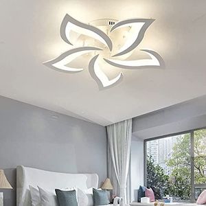 Moderne eenvoud LED plafondlamp slaapkamer woonkamer romantisch licht in bloemblaadjes afstandsbediening dimbare plafondlamp acryl plaat lamp,58cm