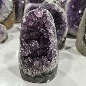 Specimen genezen natuurlijk diep paars kwarts Uruguayaanse amethist cluster gezonde steen kristal cluster kantoorornamenten als cadeau (maat: 400-450 g)