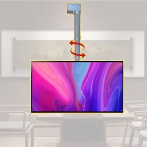 Gemotoriseerde tv-beugel voor plafondmontage, met afstandsbediening, gemotoriseerde tv-houder, elektrische telescopische tv-lift met 360° rotatie, geschikt voor tv-standaard van 32-70 inch (50 cm)