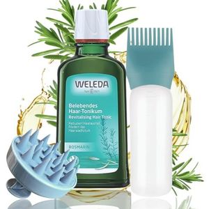 170 ml haarwortel-applicator compatibel met WELEDA biologische rozemarijn natuurlijke cosmetica haarwater tonic met rozemarijnolie voorkomt haaruitval en bevordert de haargroei (Veganistisch) 100ml